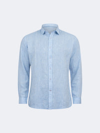 Pier St Barth Sbarrh 100 Men Beach Shirt Blue