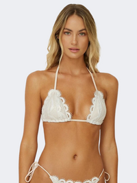 Pq Swim Vanilla Lace Tri Women Beach Bra White