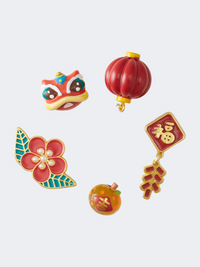 Crocs Cny Red Dragon 5 Pack Lifestyle Pins Multicolor