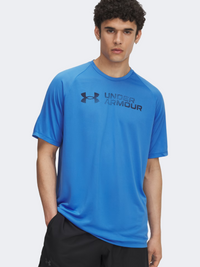 Under Armour Tech Reflective Men Training T-Shirt Blue Atlantis