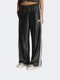 Adidas Seasonals Glam Wide Leg Kids-Girls Sportswear Pant Black/Silver Metalic