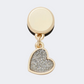 Crocs Tiny Heart Dangle Unisex Lifestyle Pins Gold/Silver