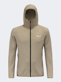 Salewa Puez Waffle Hybrid Polarlite Men Hiking Jacket Beige Quicksand