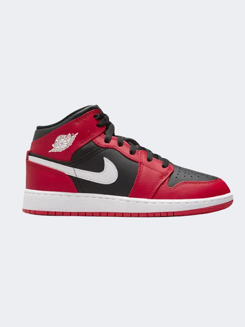 Nike Air Jordan 1 Gs-Boys Lifestyle Shoes Black/Red/White