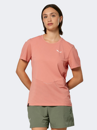 Salewa Pedroc Tech Dry Ton Hybrid Women Hiking T-Shirt Desert Pink