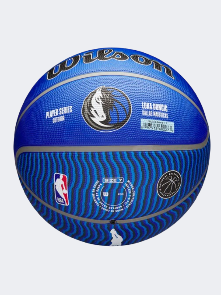 Wilson Nba Player Luka Doncic Icon Outdoor Unisex Basketball Ball Blue/Black