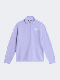 The North Face Glacier 1/4 Zip Pullover Girls Lifestyle Fleece Pale Plum