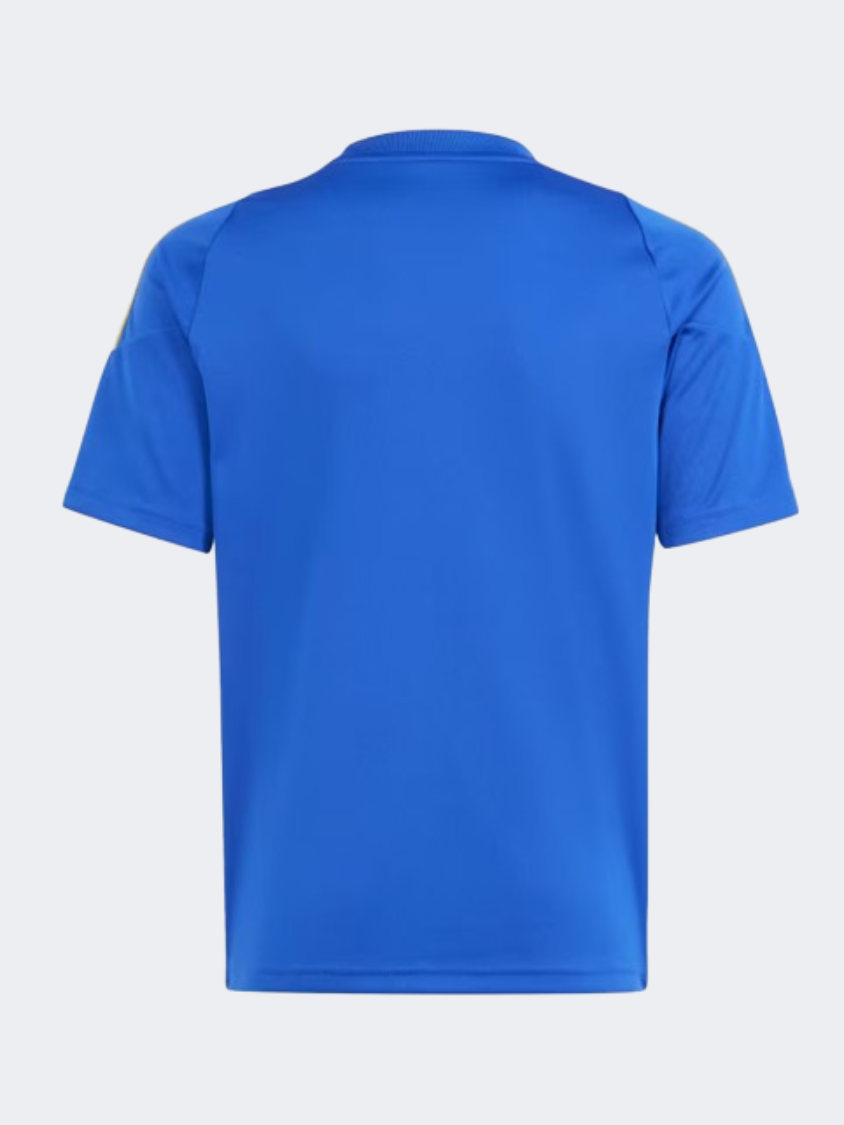 Adidas Pitch 2 Street Messi Kids Unisex Football T-Shirt Lucid Blue/Victory