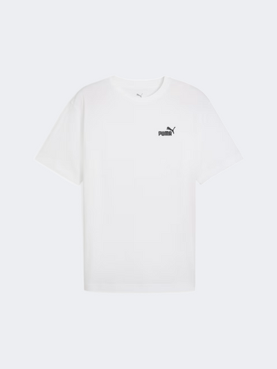 Puma Essentials Relaxed Small Number 1 Logo Men Lifestyle T-Shirt White/Black