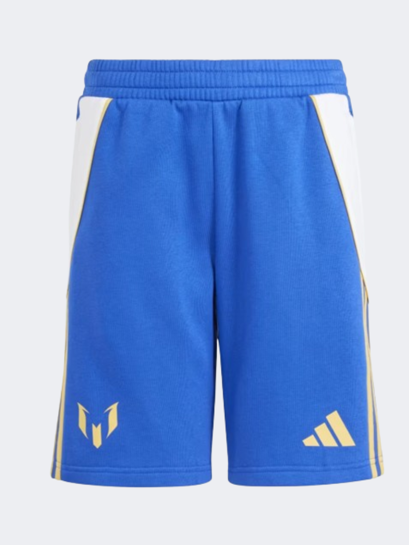 Adidas Pitch 2 Street Messi Kids Boys Football Short Lucid Blue/White