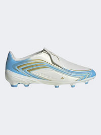 Adidas F50 Messi League Laceless Fg Kids Football Shoes Blue/White