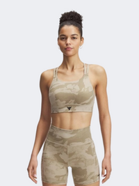 Under Armour Project Rock Bralette City Women Training Bra Khaki/Black