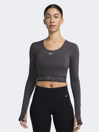 Nike Pro Women Training Long Sleeve Grey/White