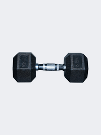 Irm-Fitness Factory Hex Rubber Dumbbell 12.5 Kg Fitness Weights Black