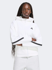 Adidas Z.N.E. Full Zip Women Sportswear Hoody White