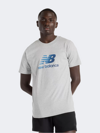 New Balance Essential Gradient Logo Men Lifestyle T-Shirt Athletic Grey