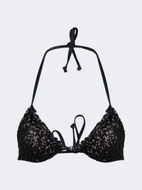 Oil And Gaz Comfortable Women Beach Bra Black