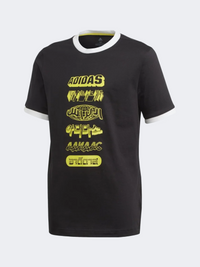 Adidas Must Have Graphic Kids-Boys Training T-Shirt Black