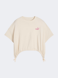 Puma Tweenerverse Knotted Girls Lifestyle T-Shirt Alpine Snow