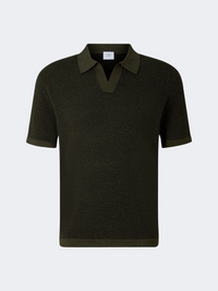 Bogner Lyon Knitted Men Lifestyle Polo Short Sleeve Olive Green