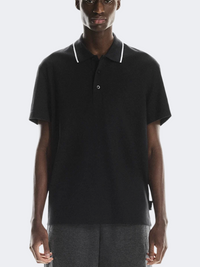 On Courtside Men Tennis Polo Short Sleeve Black