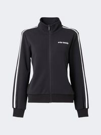 Erke Full Zip Women Tennis Sweatshirt Black/White
