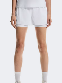 On 3 Inch Court 2 In 1 Women Tennis Short White