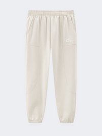 Erke Knitted Cropped Women Lifestyle Pant Light Khaki