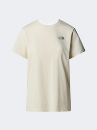 The North Face Box Nse Relaxed Women Lifestyle T-Shirt White Dune/Moss