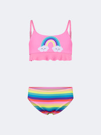Oil And Gaz Stylish Kids-Girls Beach Bikini Set Pink