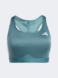 Adidas Powerreact Train Medium-Support 3-Stripes Women Training Bra Preloved Teal