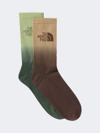 The North Face Everyday Crew 2 Pack Dip Dye Men Lifestyle Sock Khaki Stone