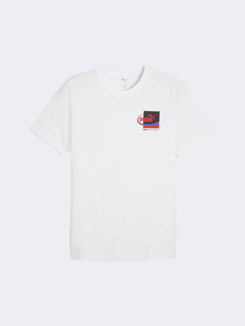 Puma Graphic Small Box Men Lifestyle T-Shirt White