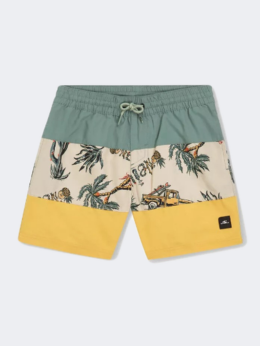 Oneill Caliblock Boys Beach Swim Short Beige