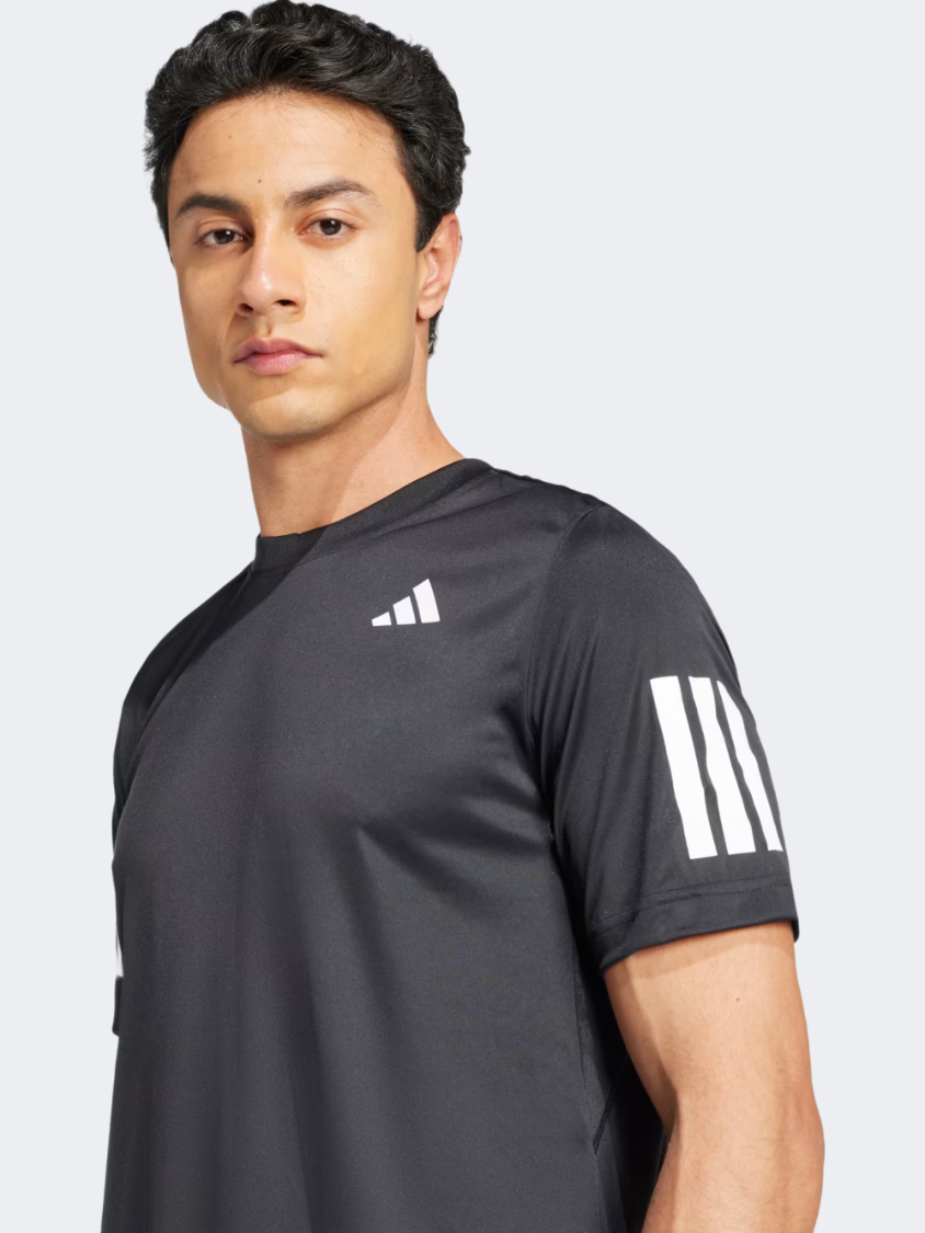 Adidas Club Climacool 3-Stripes Men Tennis T-Shirt Black