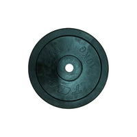 Fitness Factory Rubber Covered Plates W/O Ring 10Kg Weight Black