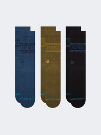 Stance Basic 3 Pk Crew Unisex Lifestyle Sock Army