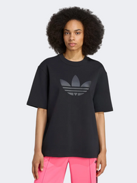 Adidas Adicolor Spacer Oversized Trefoil Women Originals T-Shirt Black