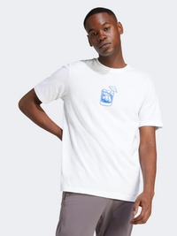 Adidas Lounge Drink Graphic Men Sportswear T-Shirt White