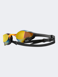 Tyr Tracer-X Elite Mirrored Racing Unisex Swim Goggles Gold/Orange