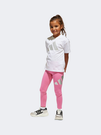 Adidas Glam Little-Girls Sportswear Set White/Silver/Pink
