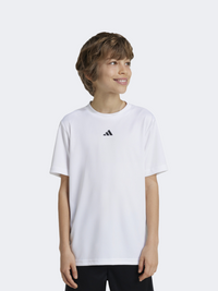 Adidas Essentials Logo Boys Sportswear T-Shirt White/Black