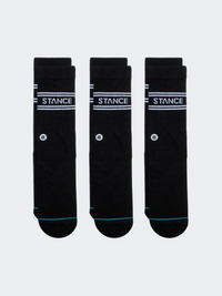 Stance Basic 3 Pk Crew Unisex Lifestyle Sock Black
