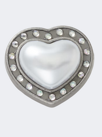 Crocs Pearl And Heart Gem Unisex Lifestyle Pins Silver