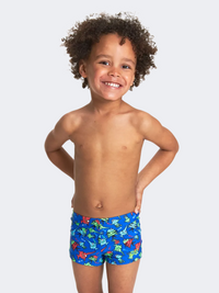 Zoggs Sea Saw Hip Racer Boys Beach Swim Short Blue/Multicolor