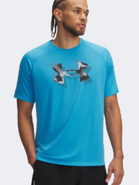 Under Armour Tech Print Fill Men Training T-Shirt Ether Blue/Black