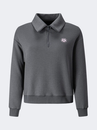Erke Half Zip Women Lifestyle Sweatshirt Dark Grey