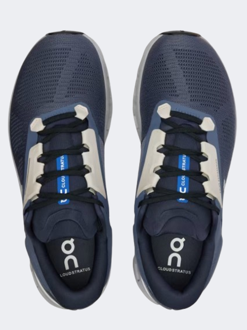 On Cloudstratus 3 Men Running Shoes Metal/Glacier