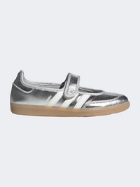 Adidas Samba Jane Women Originals Ballerinas Silver Metallic