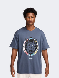 Nike Lebron James Max 90 Men Basketball T-Shirt Diffused Blue